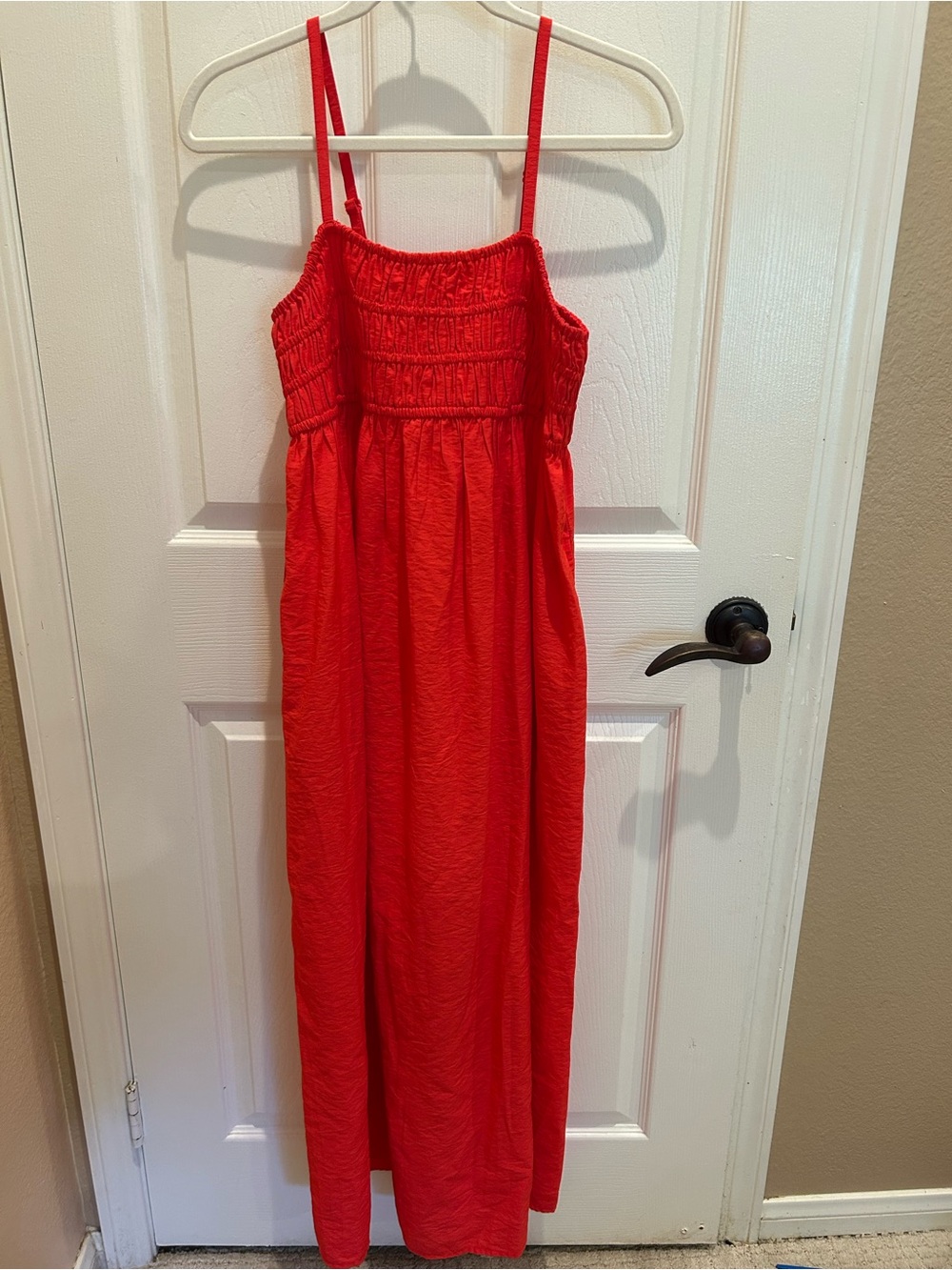 A New Day smocked red maxi dress